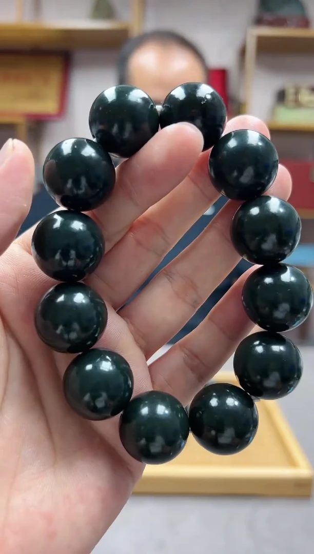手链未镶嵌和田玉20黑油青