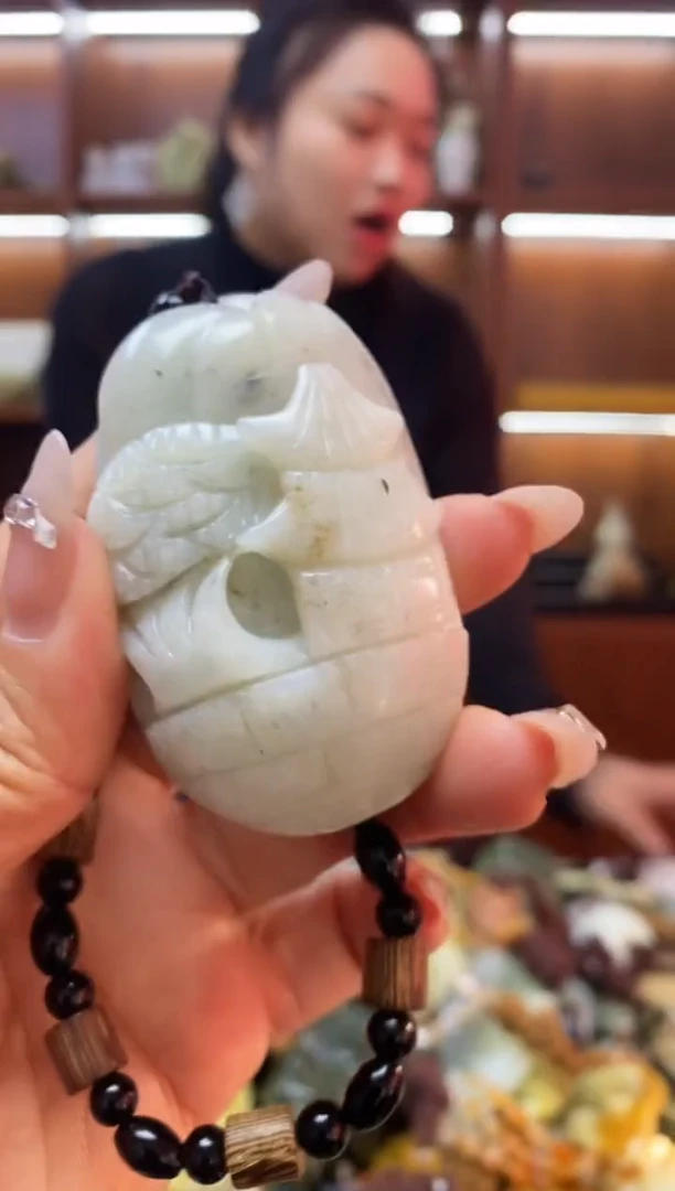 未镶嵌蛇纹石玉手把
