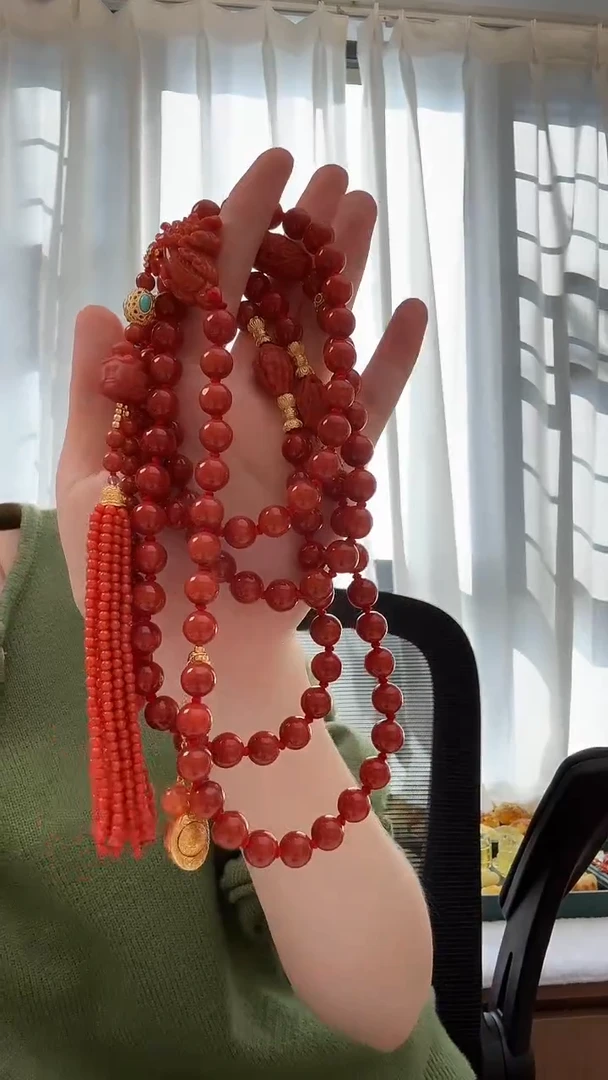 颈饰未镶嵌南红玛瑙项链