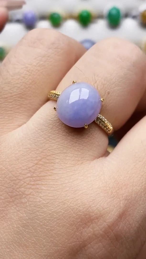 银S925镶嵌戒指翡翠0395