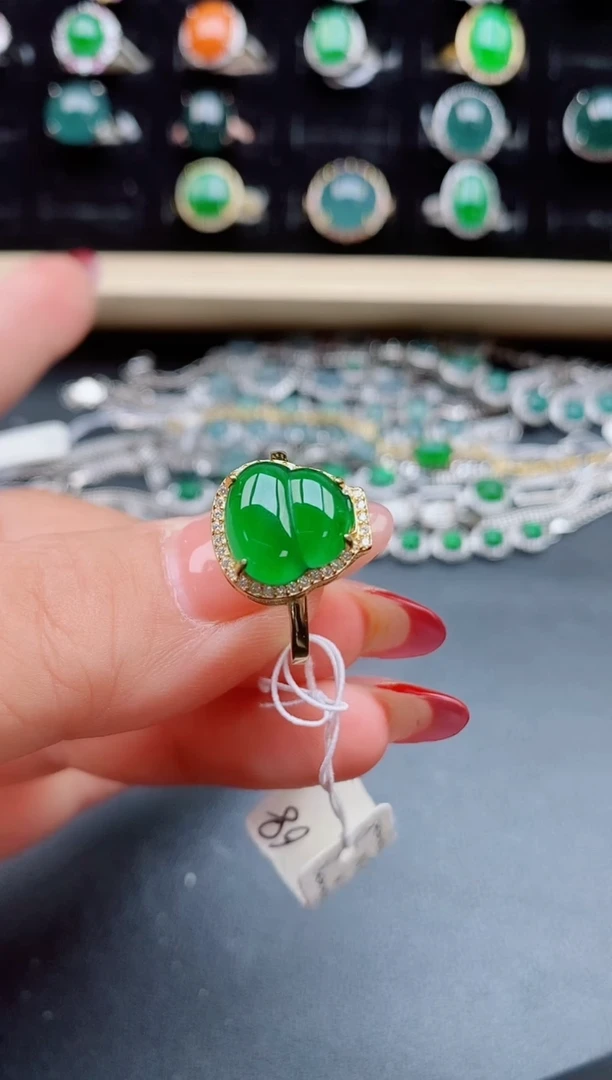 【闪购商品】翡翠戒指银S925镶嵌5080085