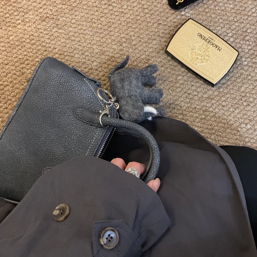 高级灰 小方贝壳 简约百搭 b125