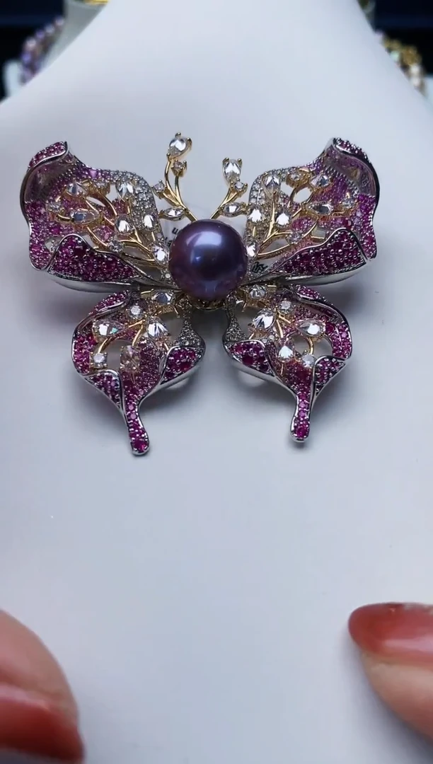 未镶嵌胸饰淡水珍珠Y淡水胸针12-13