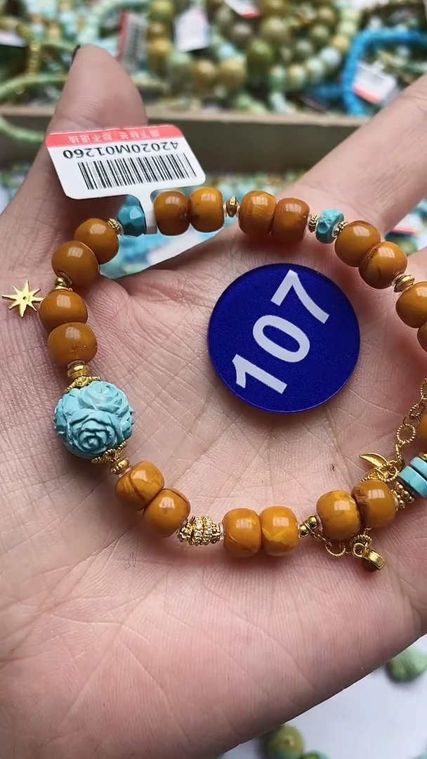 【闪购商品】绿松石手链银S925镶嵌107