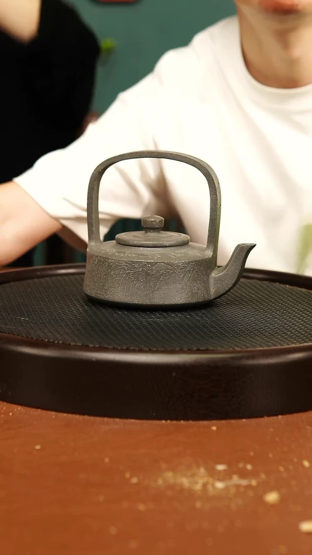 茶壶紫砂天青泥满刻提壁提梁壶047