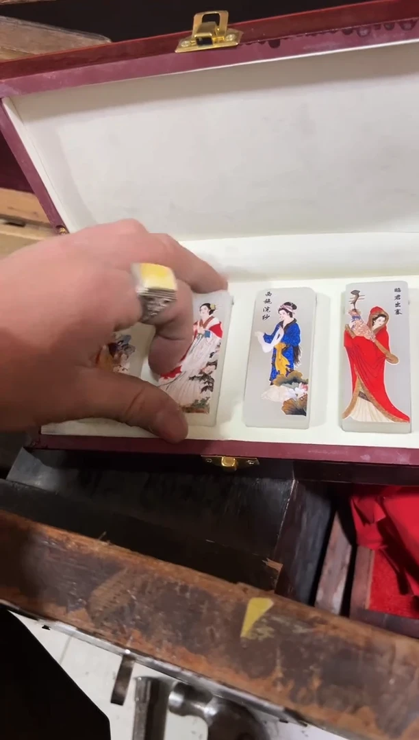 石材四大美女题材原章藏收摆件