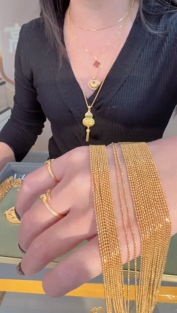 45cm固定不可调节切面珠珠链1.78g（多样性发货）