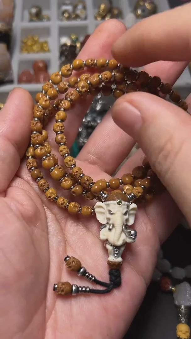 手串橄榄核半鄂骷髅脖挂套装