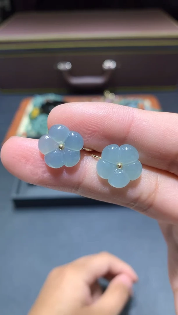 【闪购商品】翡翠耳饰未镶嵌J26【多样性发其一】
