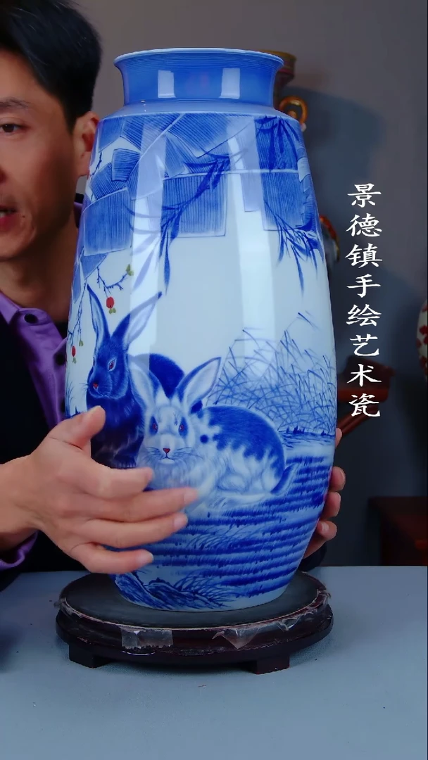 摆件陶瓷景德镇手工手绘陶瓷摆件46