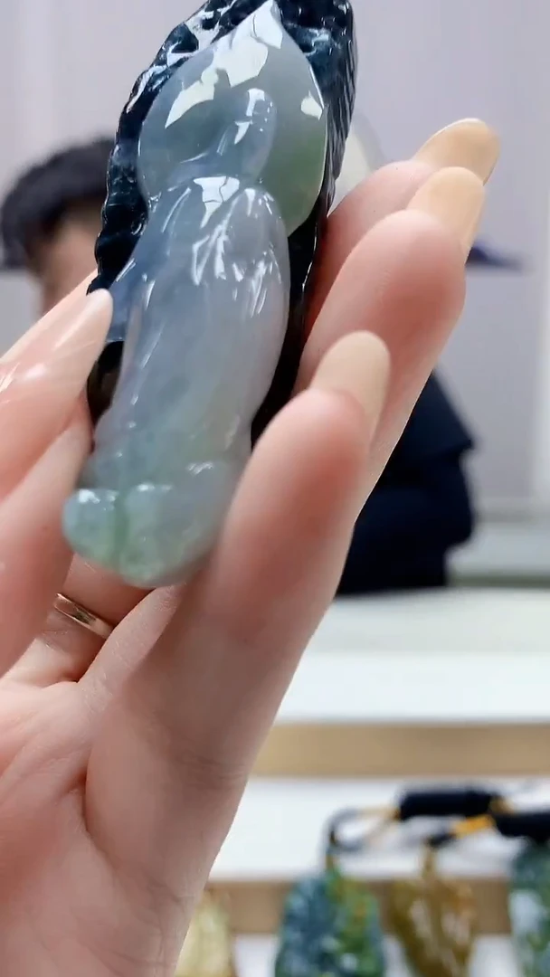 未镶嵌定制翡翠5060DD-毛货挂件66