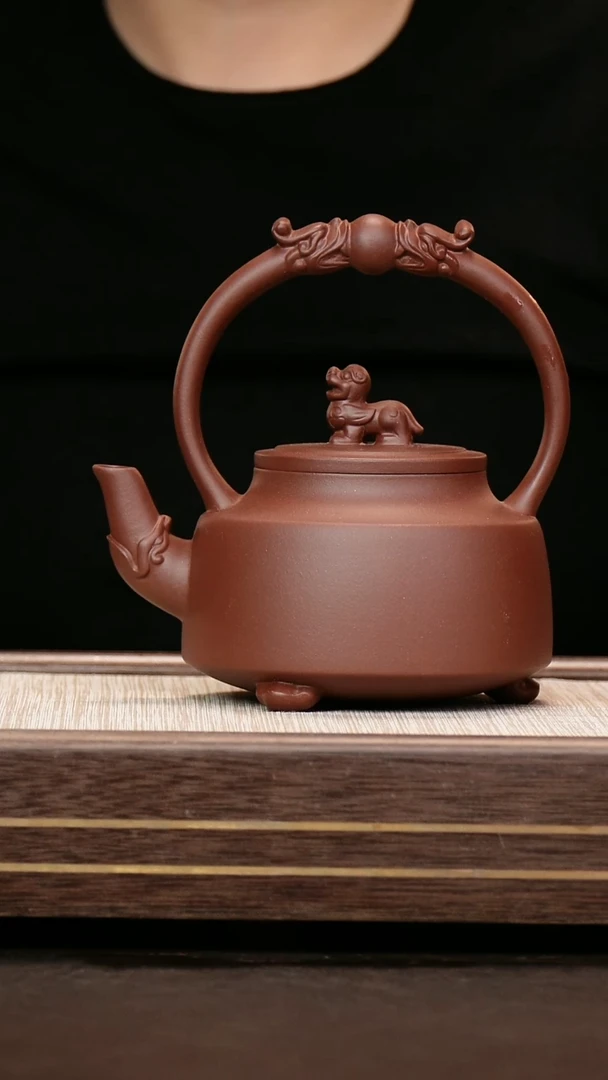 茶壶紫砂云根料 提梁