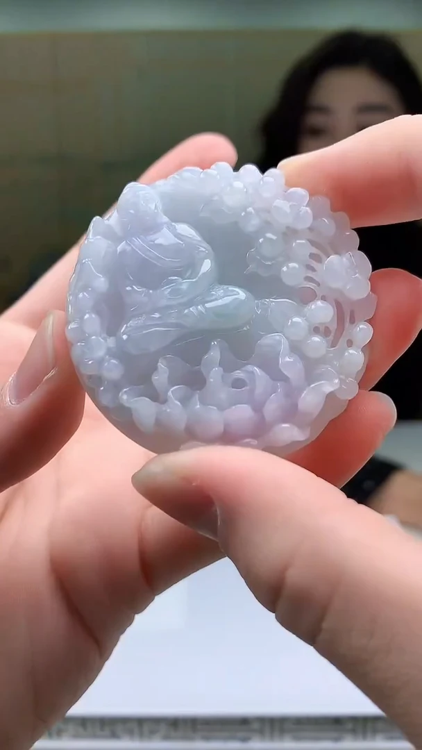 【闪购商品】定制翡翠未镶嵌4829bb-毛货挂件84