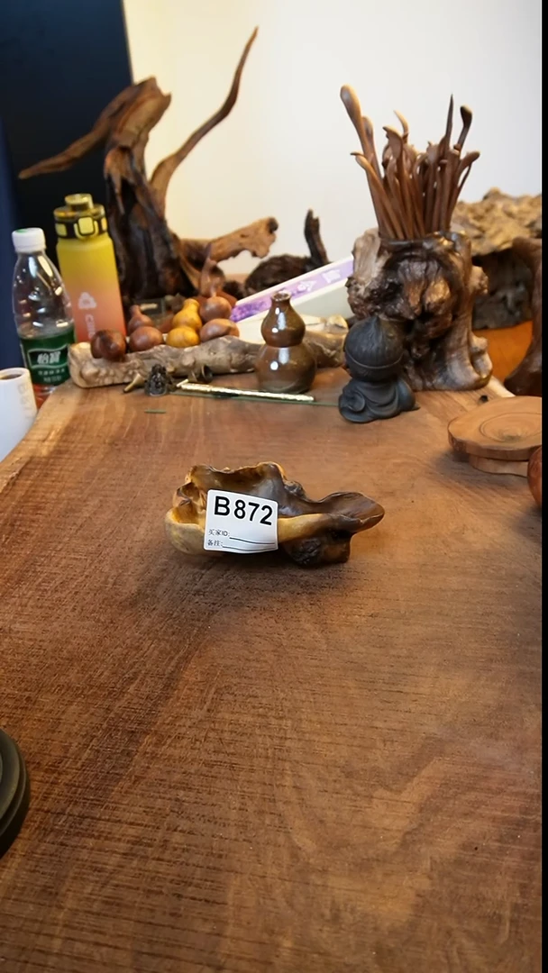 一**茶B872鹰瞳手作硬木工艺茶则