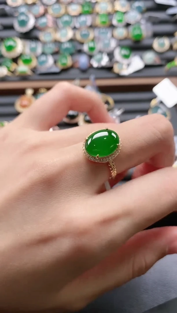【闪购商品】翡翠戒指银S925镶嵌51151