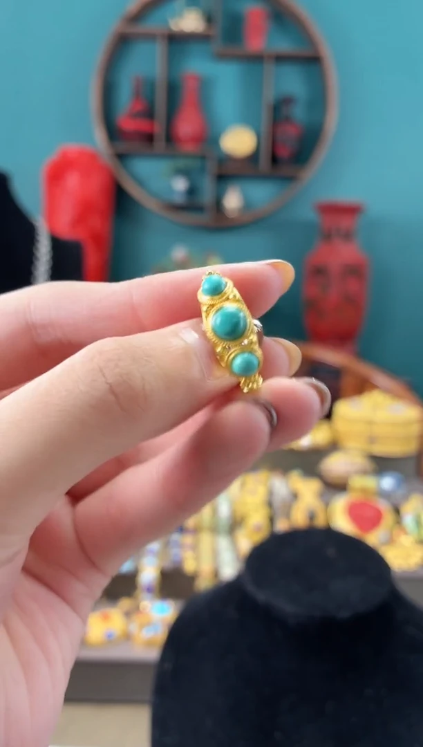 非遗手工花丝镶嵌戒指