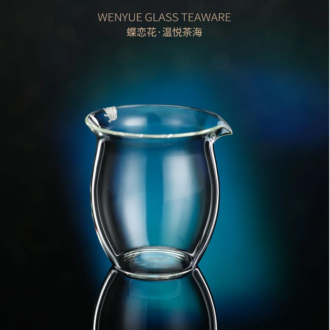禾器×揽遇 釦银蝶恋花·温悦茶海 釦银公道杯 高端茶具 容量：280ml