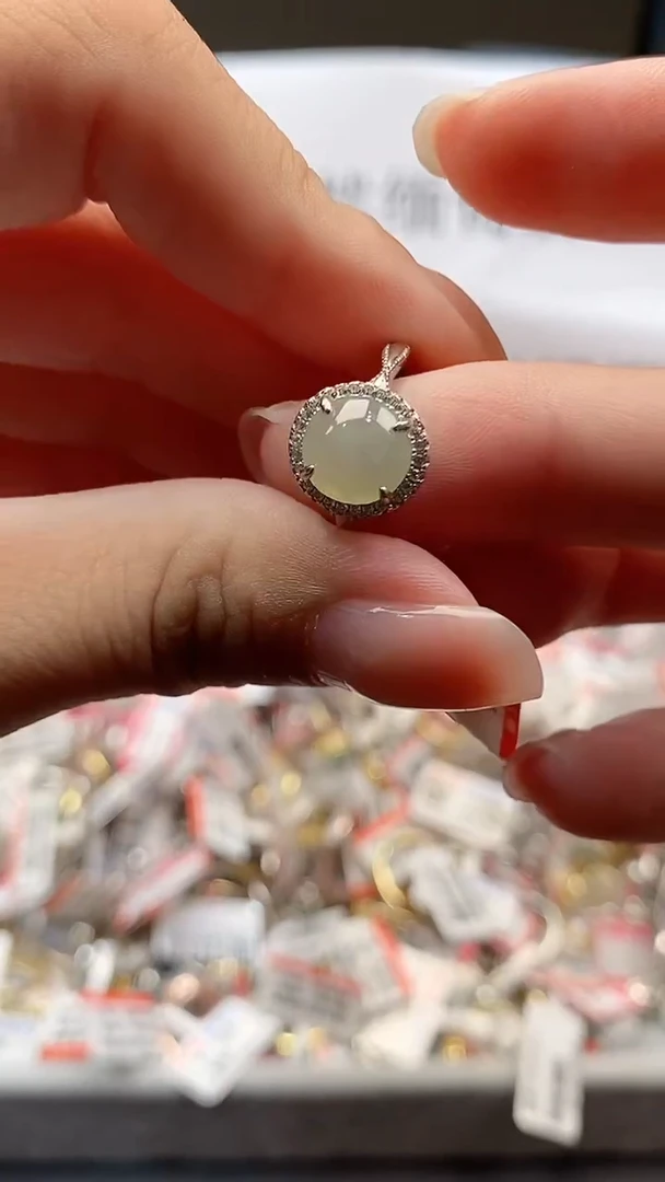 银S925镶嵌戒指翡翠戒指48