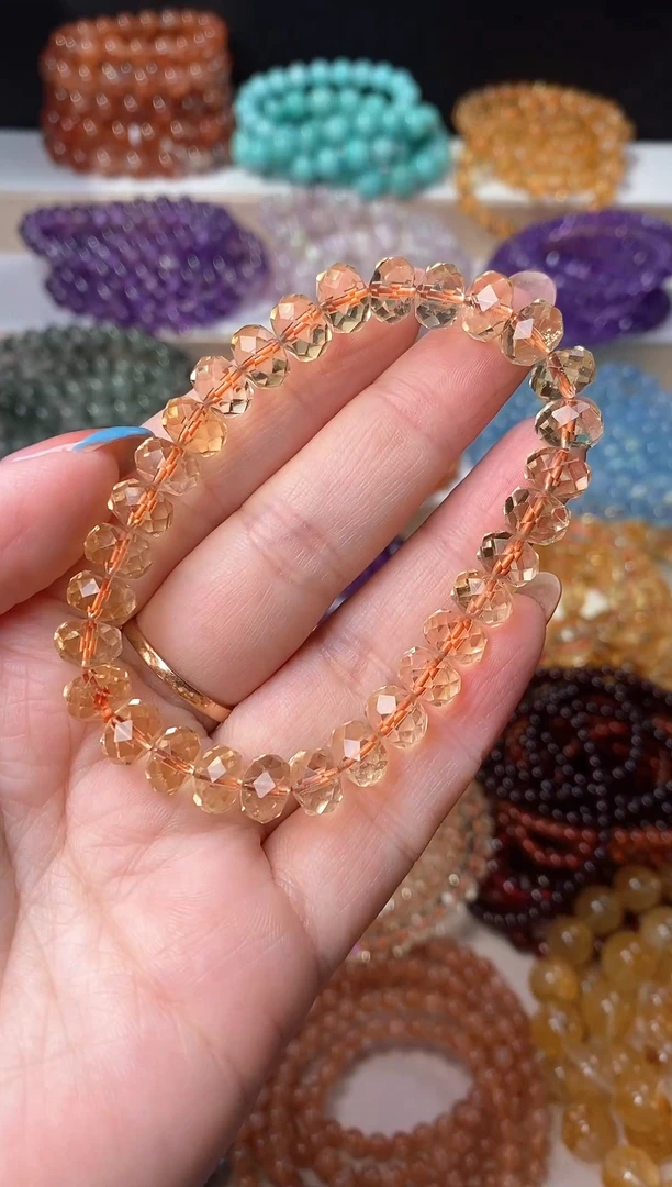 未镶嵌手串黄晶别*?17.5