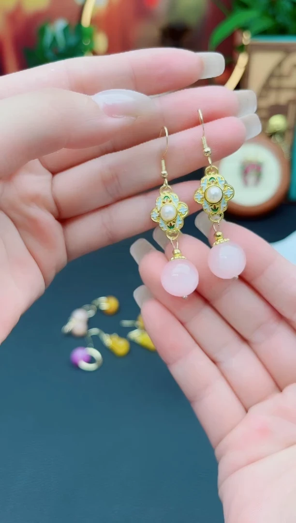 水晶耳饰银S925镶嵌214000