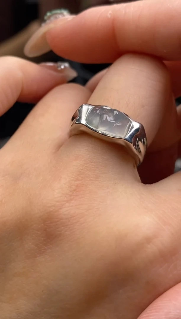 颈饰银S925镶嵌翡翠净货17721