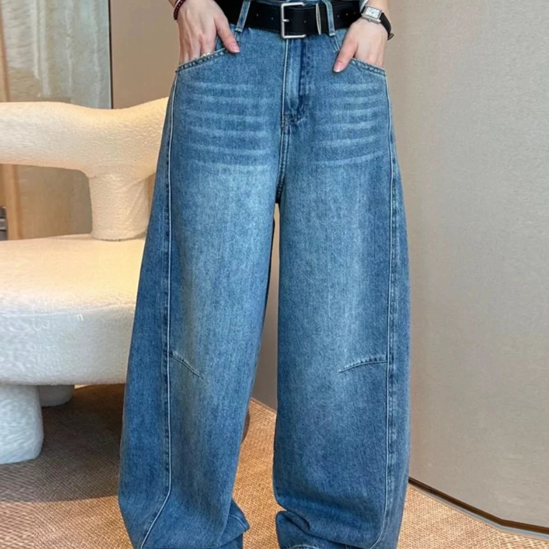 武汉蔓姐【弯刀裤】春季新款时尚牛仔弯刀裤 裤长102公分左右 517#