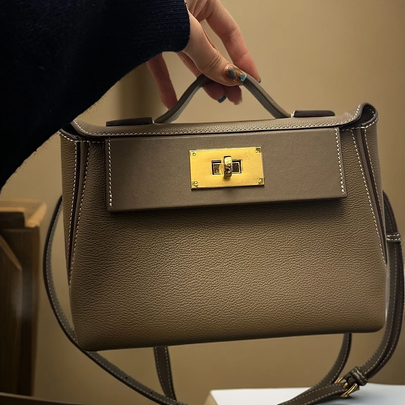 A003 时尚轻奢休闲简约潮流气质百搭包小众棕色单肩卡其肩包