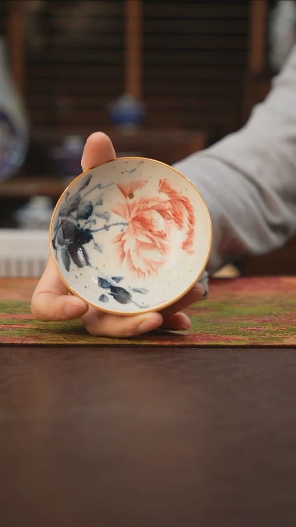 杯景德镇陶瓷杯碗柴烧多人