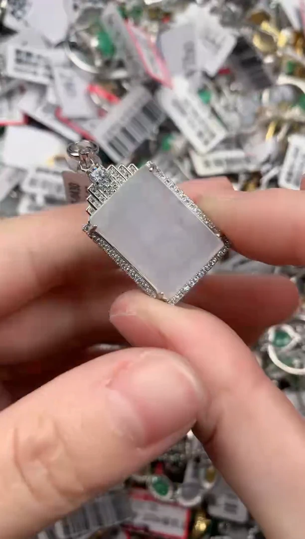 银S925镶嵌戒指翡翠131313----8