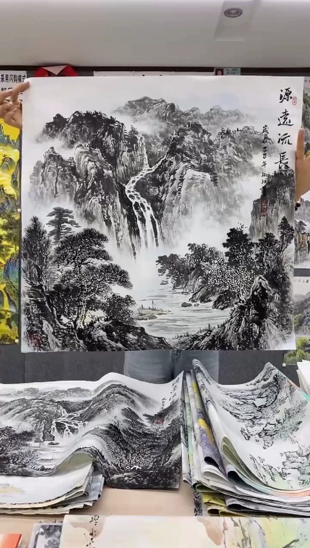 国画福利！沈泳江手绘 四尺斗方68*68cm