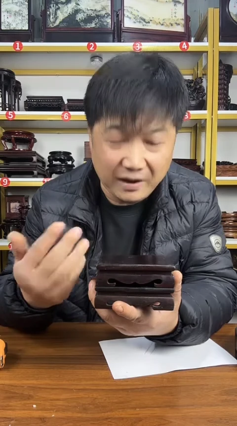 木大叶紫檀正方底座10CM//2个