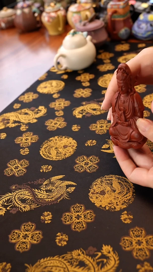 茶壶紫砂红泥观音