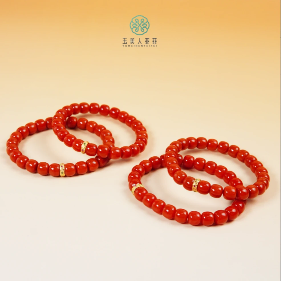 石惑珠宝+南红手串-约8*7mm-多样性发一