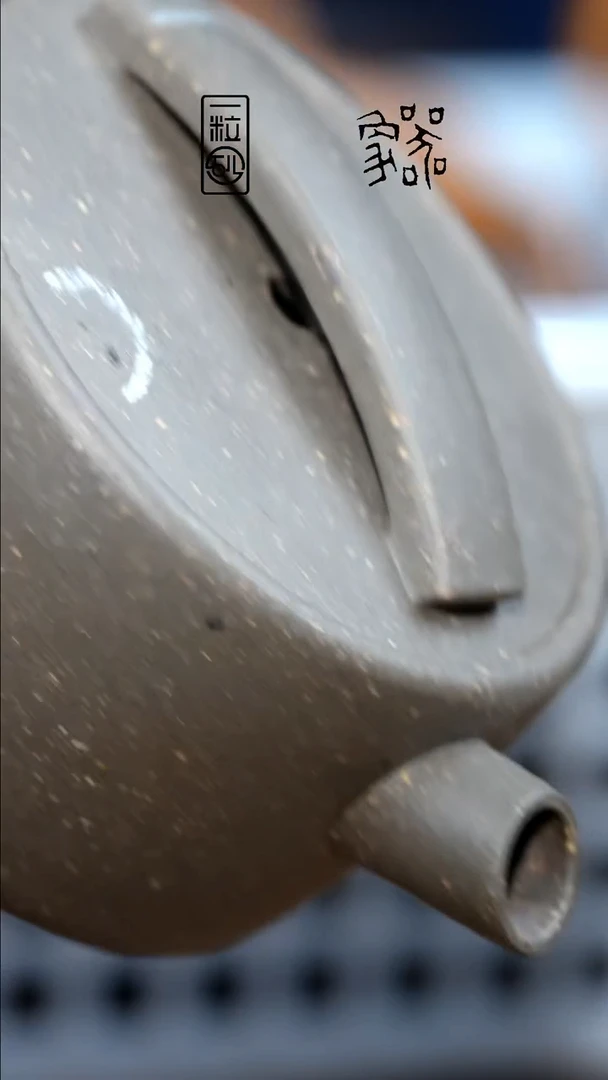 茶壶紫砂微瑕象二十二天青