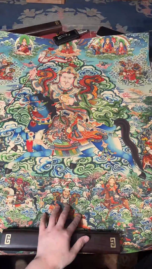 卷轴画龙妹的唐卡tk16022