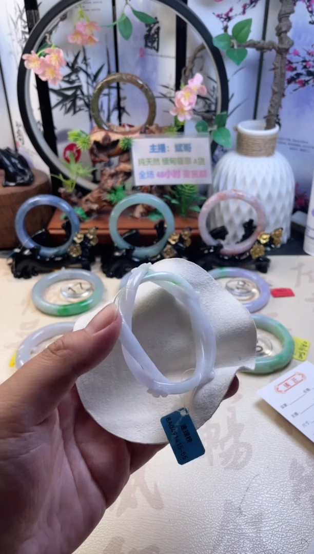 未镶嵌手镯翡翠正圈55