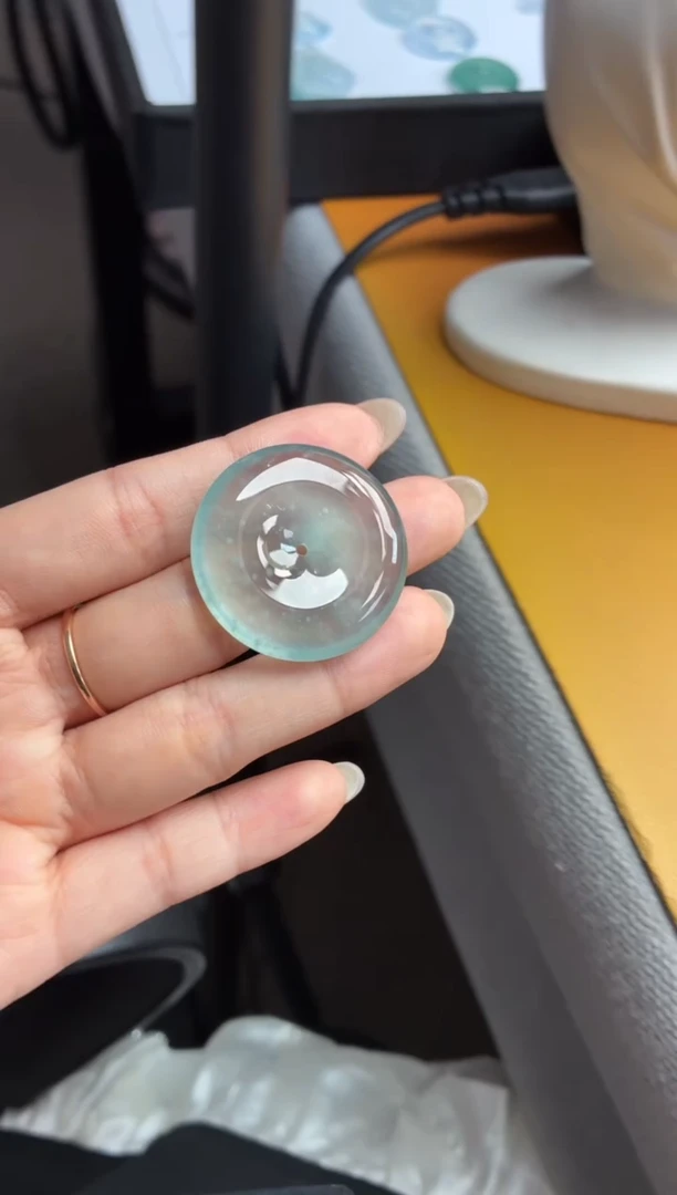 吊坠(不含链)未镶嵌翡翠18 平安扣 32.7 6.1