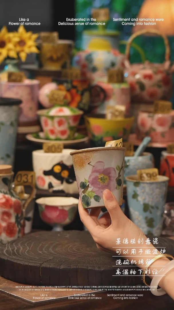 陶瓷景德镇高温釉下彩手工手绘款式