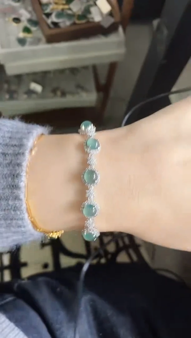 【闪购商品】翡翠戒指银S925镶嵌5151-15