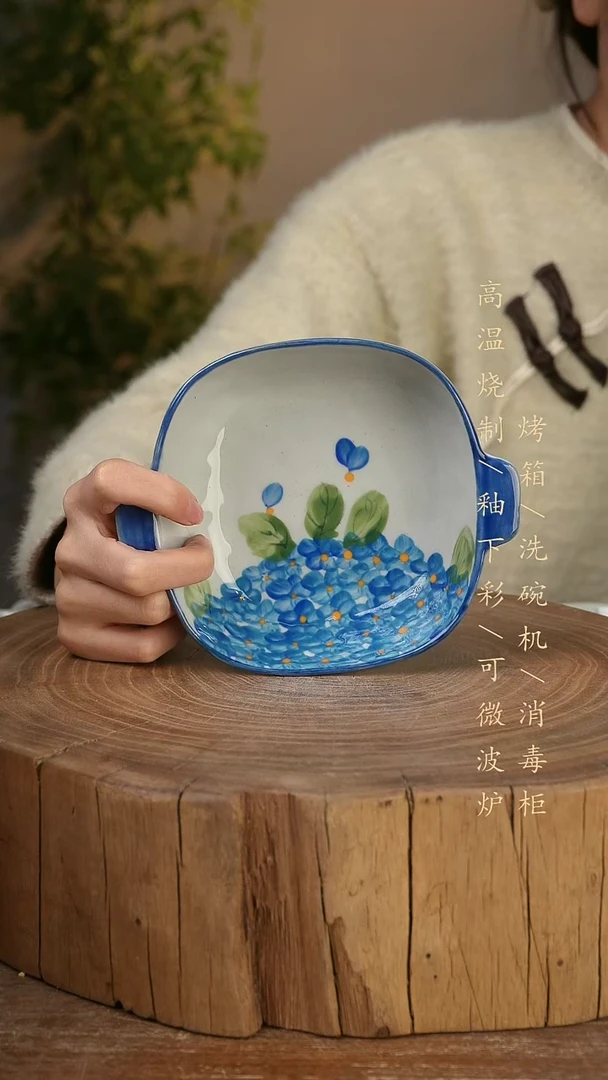 碗瓷景德镇手工手绘高温瓷釉下彩