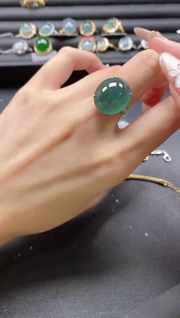 【闪购商品】翡翠戒指银S925镶嵌51151