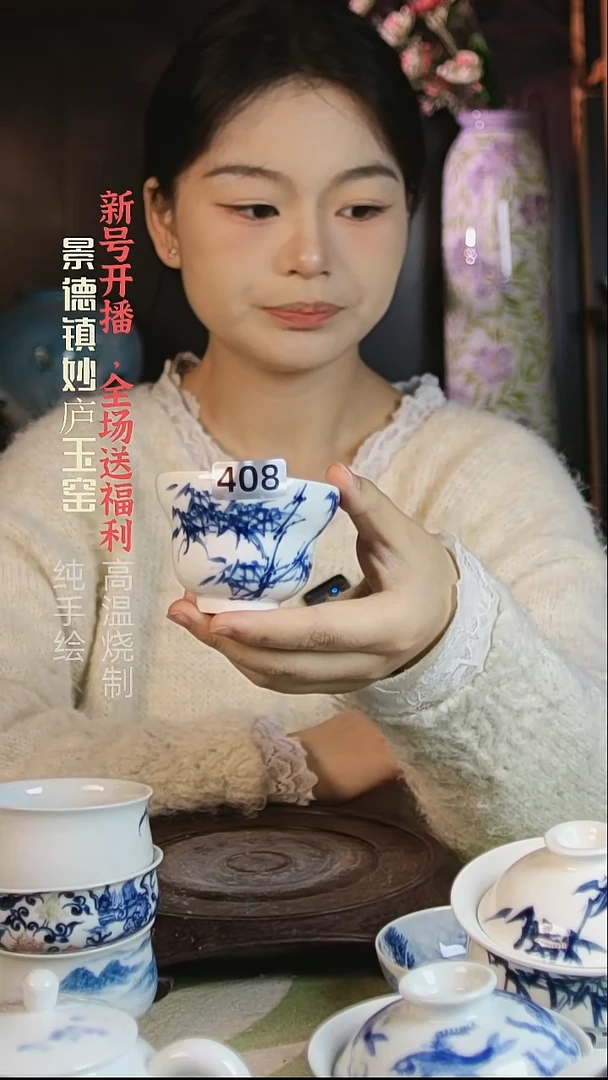 盘陶妙庐玉窑葫芦杯408