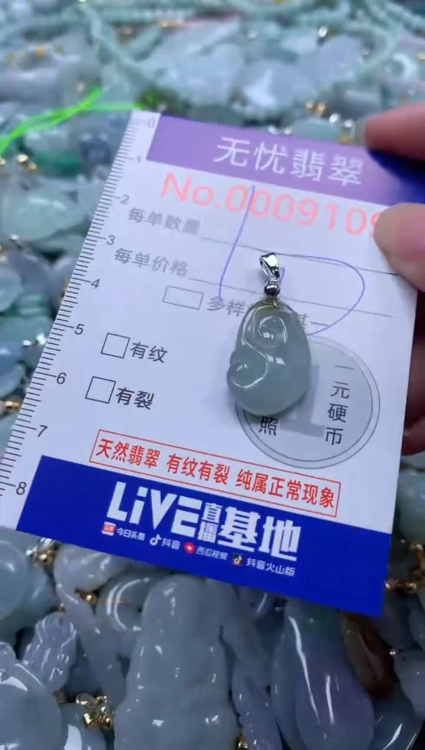 翡翠未镶嵌吊坠(不含链)9109
