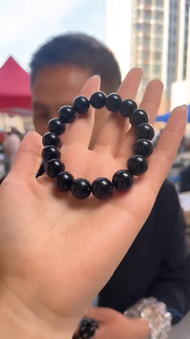 黑曜岩未镶嵌手链天然手串多样性发一12mm