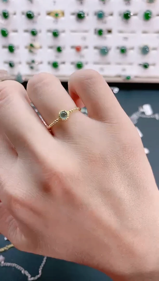 【闪购商品】翡翠戒指银S925镶嵌天然翡翠