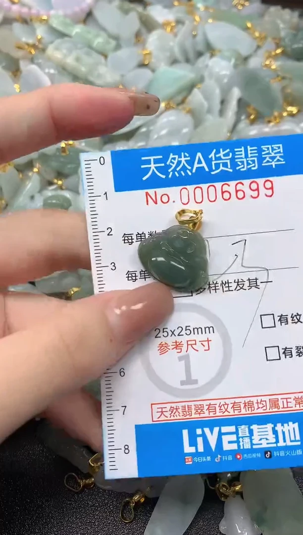 颈饰未镶嵌翡翠净货挂件-6699