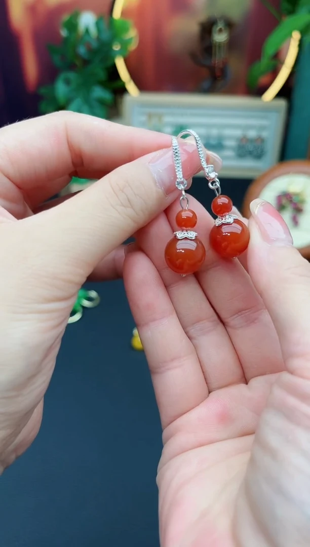 玛瑙/玉髓耳饰未镶嵌408000