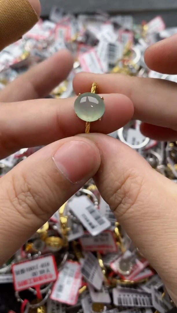 【闪购商品】翡翠戒指银S925镶嵌44444---10
