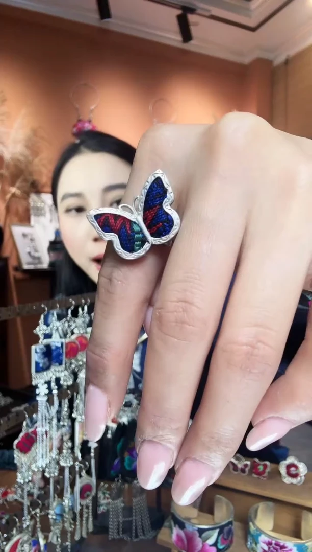 【闪购商品】刺绣纯手工民族风戒指