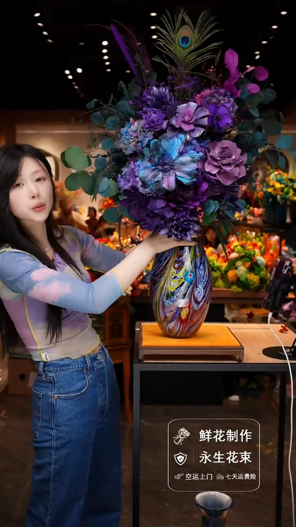 瓶手工花器花束空运包邮送货上门-以图片为准